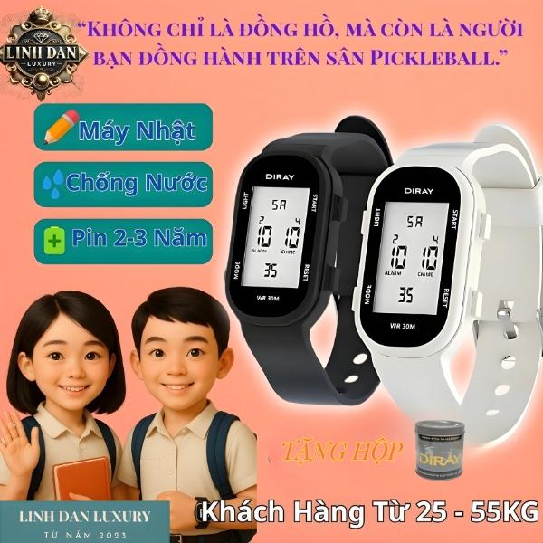 DIRAY 24211 Đồng Hồ Nam Nữ Gen Z | Điện Tử Thể Thao – Đèn LED Siêu Sáng – Chống Nước 30M | Cho Học Sinh Cấp 2 3 & Sinh Viên | Đeo Đôi Cực Chất Cá Tính