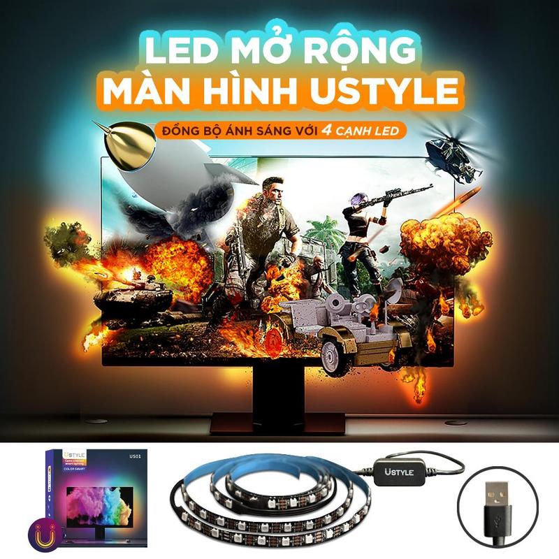 Đèn Led mở rộng màn hình cảm biến theo màu PC Windows dây led dán sau màn hình…