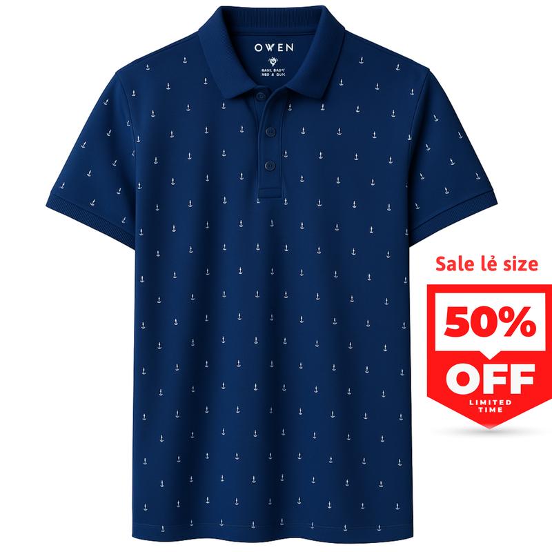   SALE LẺ SIZE  Áo thun nam có cổ Ngắn Tay  APV221024 màu navy cotton co giãn 4 chiều êm ái form bodyfit tôn dáng Menswear Polo T shirt áopolo nam 