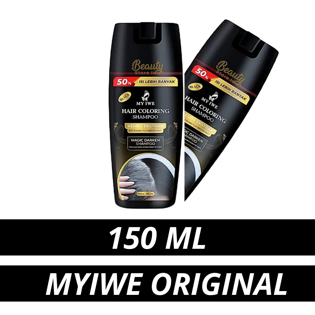Myiwe Hair Coloring Shampo uban - Dark brown Kering Cairan Menghitamkan