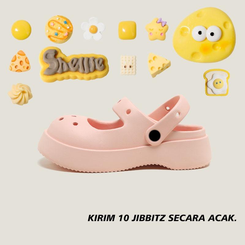 Product Introduction of Komin Sendal Mary jane Sendal Wedges Sandal Baim Wanita DIY Terbaru Slip On Import Sendal Medis Anti Air Sandal Platform Anti Slip 33
