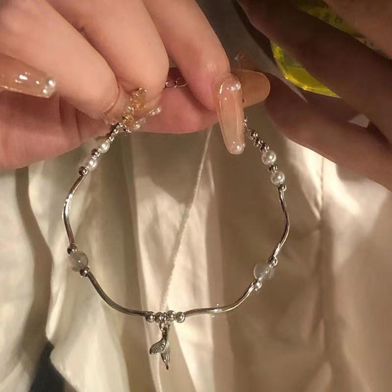 【Sktlz】 Fishtail Bracelet Mobius Ring Bracelet Moonlight Stone Bracelet Set 6