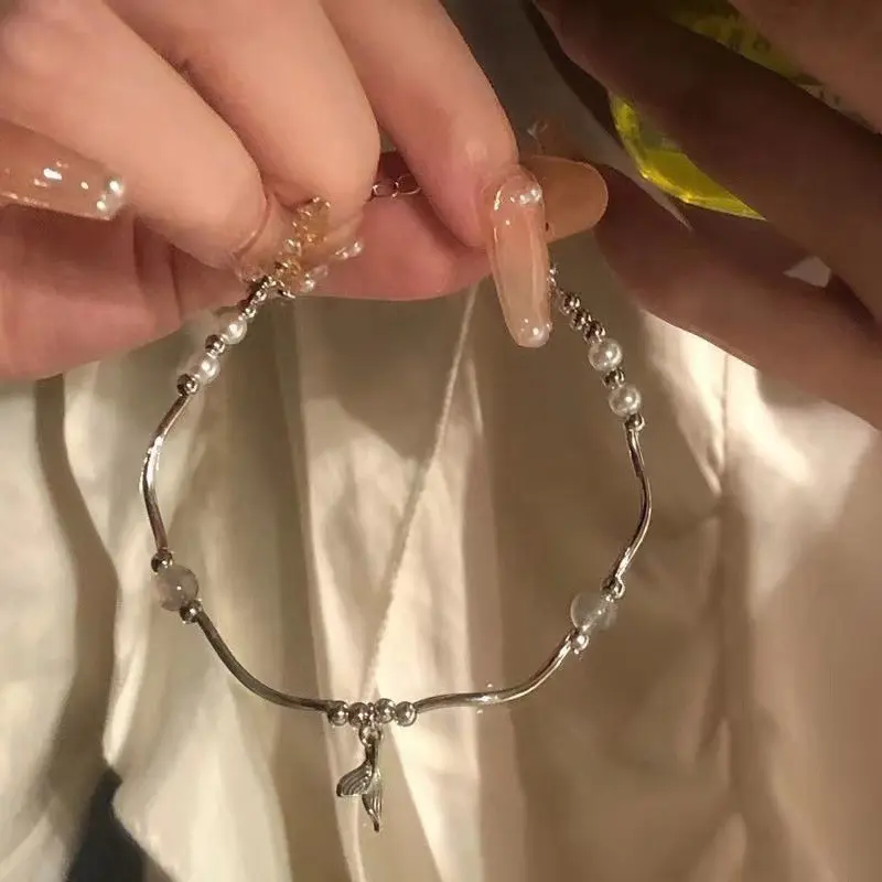 【Sktlz】 Fishtail Bracelet Mobius Ring Bracelet Moonlight Stone Bracelet Set 6