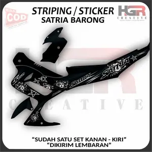 Sticker Striping Satria fu Barong Sticker Vinly Motif Medusa Striping Desain Terbaru