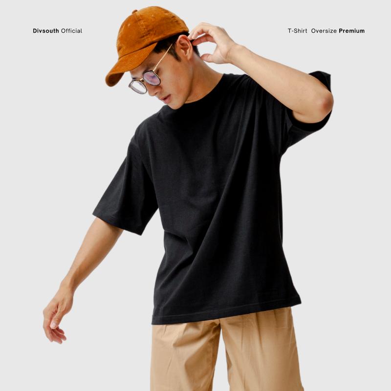 DIVSOUTH T-shirt Oversize Short Sleeve Black 100% Cotton | Kaos Polos Hitam Oversize 2