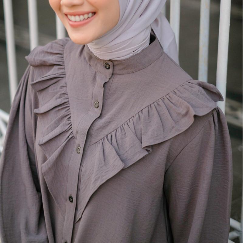 Cala Blouse Crinkle Kemeja Kerja Kemeja Blouse Wanita Terbaru Nyaman 3