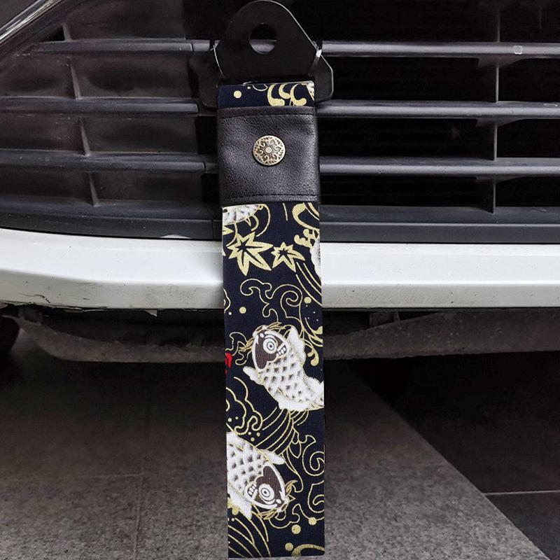 Product Introduction of Tow Strap Car Modification Sports Koi Red For Ancient Japanese style Bumper Traction Rope Trailer Hook Fit for Decorative Belt 21