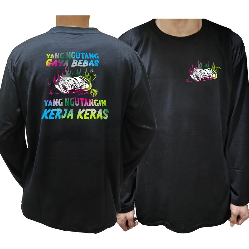 tshirt Yang Ngutang Gaya Bebas-yang ngutangin KERJA KERAS/cocok pria&wanita 4