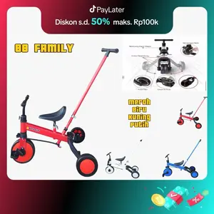 Sepeda Roda tiga anak 3in1 mainan sepeda keseimbangan anak Sepeda Blance baike Multifungsi