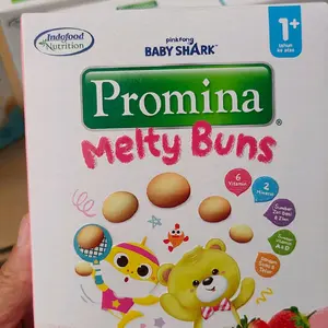 Promina melty buns rasa strawberry dan original