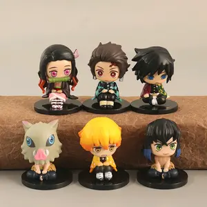 Mainan Tokoh Aksi Action Figure Kimetsu no Yaiba | Mainan Tokoh Aksi Pajangan Anime Demon Slayer Kamado Nezuko Kamado Tanjiro Tomioka Giyu Hashibira Inosuke Agatsuma Zenitsu