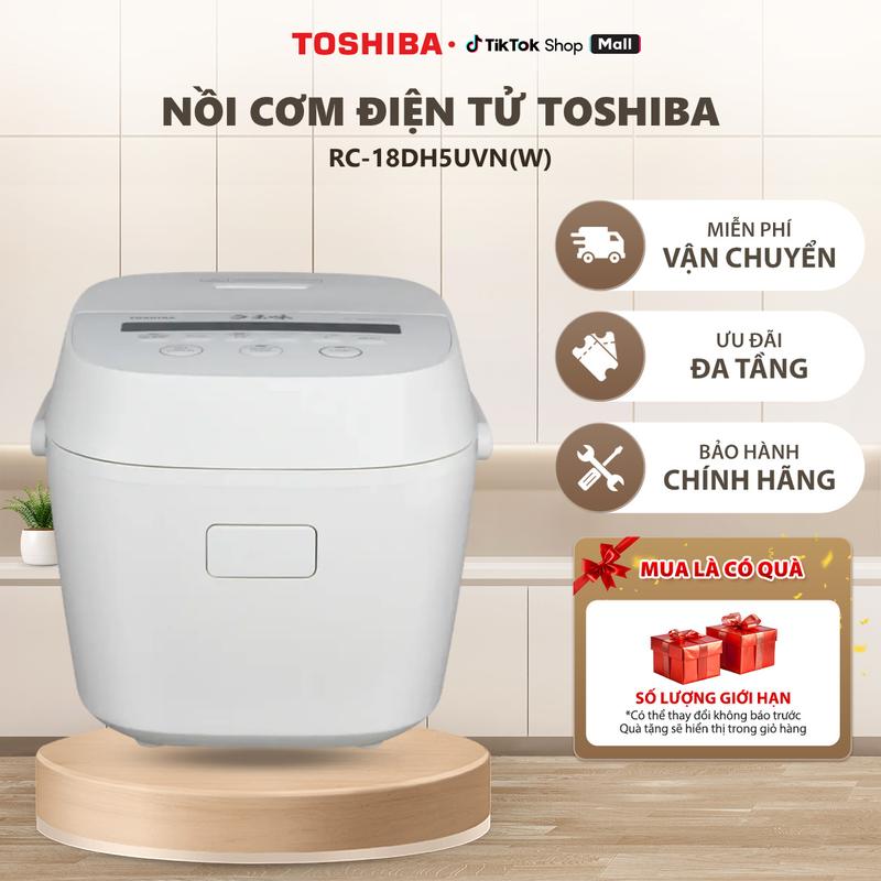 Nồi cơm điện tử Toshiba RC-18DH5UVN(W) 1.8L - Tối ưu hương vị gạo