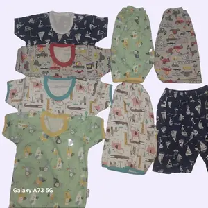 ITTLE Q - 1 Pc Setelan Baju Bayi SNI Oblong Tangan Pendek Lembut KANCING BAHU Anak 6 bulan - 2 th