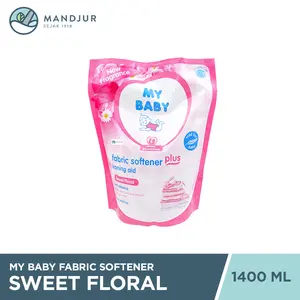 My Baby Fabric Softener Plus Ironing Aid Sweet Floral Refill 1400 mL - Pelembut Pakaian Bayi