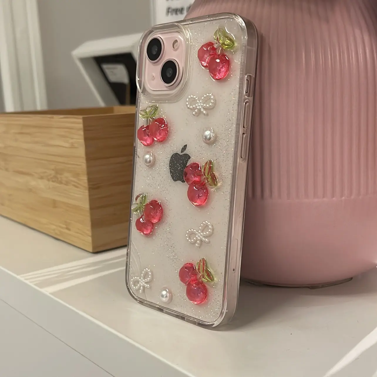 CHERRY 3D CASE IPHONE READY STOCK