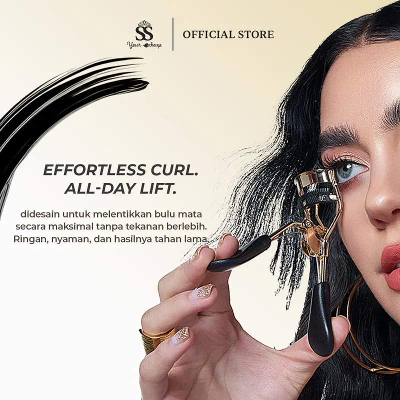 [SS YOUR MAKE UP] - SET MASCARA & EYE CURLER Volume, Length, Care with Biotin & Vitamin E, Waterproof, Gentle on eyes, Maskara lentik tanpa gumpal, long lasting 2