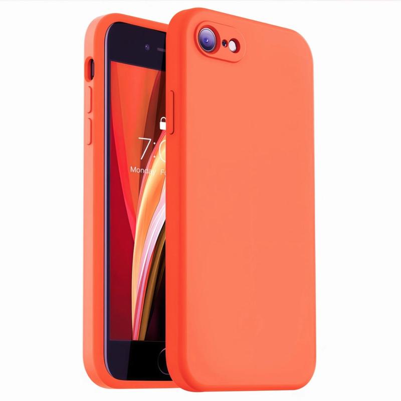 Fashion Solid Colour Shockproof Protective Liquid Silicone Phone Case For SE2022/SE2020/8/7/7+/8+/XR/X/XS/XS Max