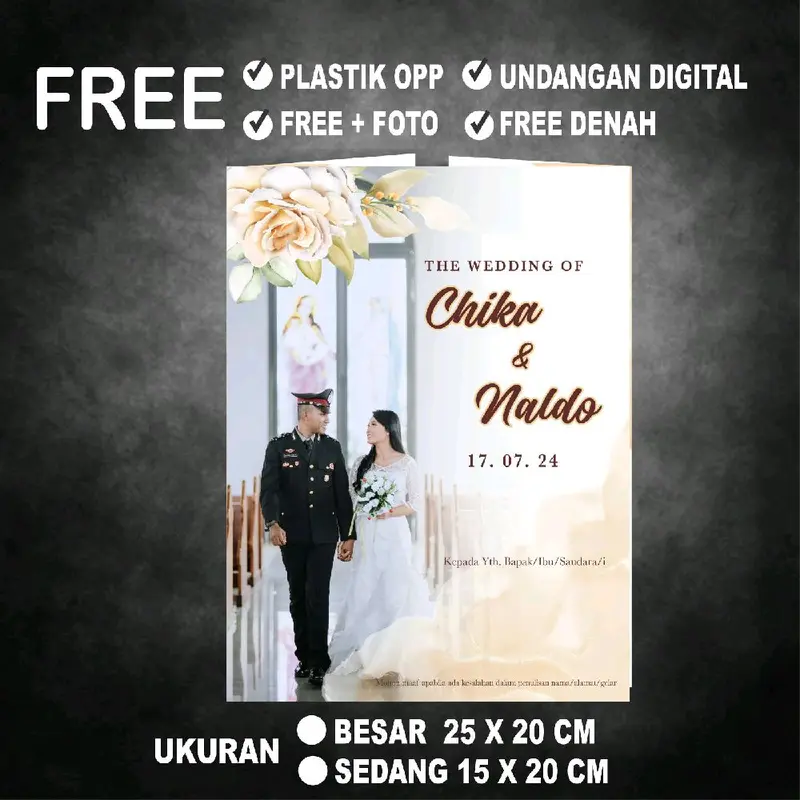 (100 pcs) undangan terbaru tema suku free plastik free desan free tambah denah lokasi free undangan digital 1