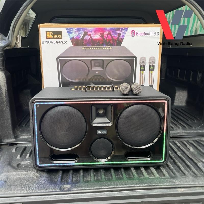 Loa Karaoke Nghe nhạc Kcbox 279 Pro 279 PROMAX Bản Mới- 2 loa Củ Loa bass 1 loa Mid 1 loa Treb phù hợp sử dụng trong nhà ngoài trời mang đi dã ngoại du lịch.. loa basscựcmạnh loa hátkaraoke bass cực mạnh dành cho sân khấu