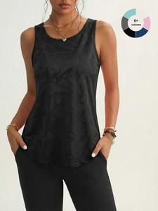 Camiseta deportiva de malla para mujer, sin mangas y ligera, transpirable para entrenamiento en el gimnasio durante el verano; ropa de senderismo al aire libre a la moda.