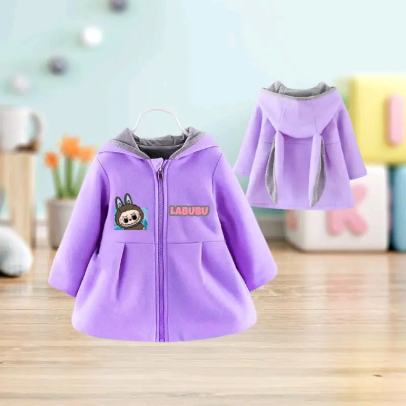 jaket anak telinga kelinci sweter labubu Switer 5