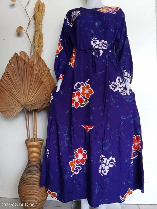 Longdress Sunan Standar | Bisa COD | Long Dress Muslim Daster Kekinian Remaja Busui Cap Pekalongan Premium Kain Nyaman Panjang Rayon Motif Wanita 6