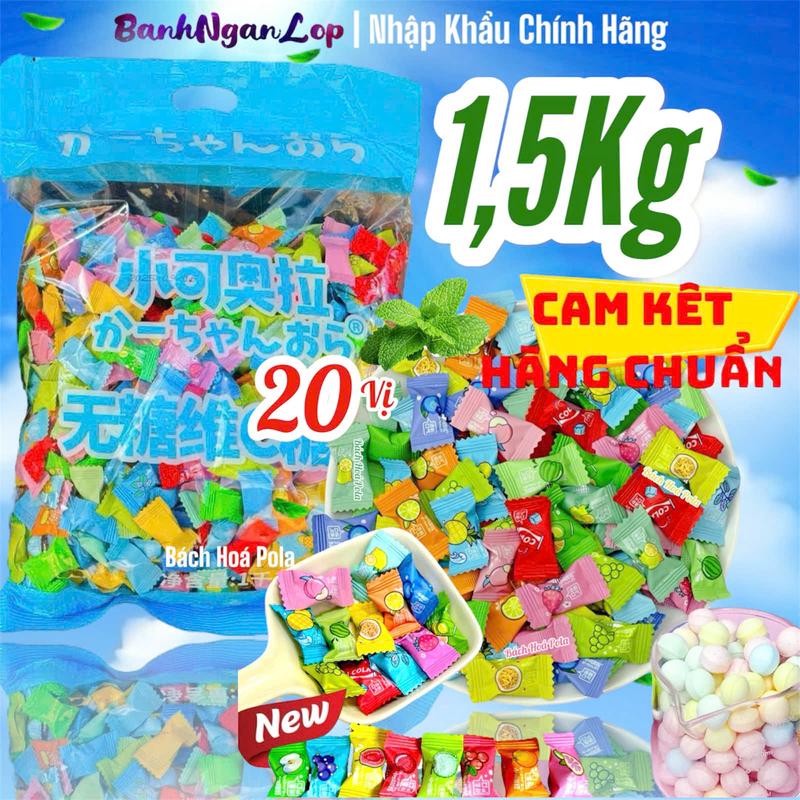  NEW - Kẹo Ngậm Mini MIX 20 Vị Trái Cây Mát Lạnh Bạc Hà Xiao Ke Ao La Snack Ăn Vặt 
