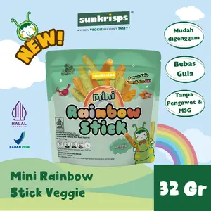 SUNKRISPS Mini Rainbow Stick Veggie/Original 32gr | Mini Stik Pelangi Rasa Sayuran (Original) Halal BPOM