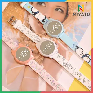Jam Tangan Anak Led Digital Screen Motif Karakter Kartun Lucu Tali Silikon Watch Tahan Air