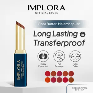 Implora Lipstick Intense Matte | Lipstik Transferproof Long-Lasting Bibir Gloss