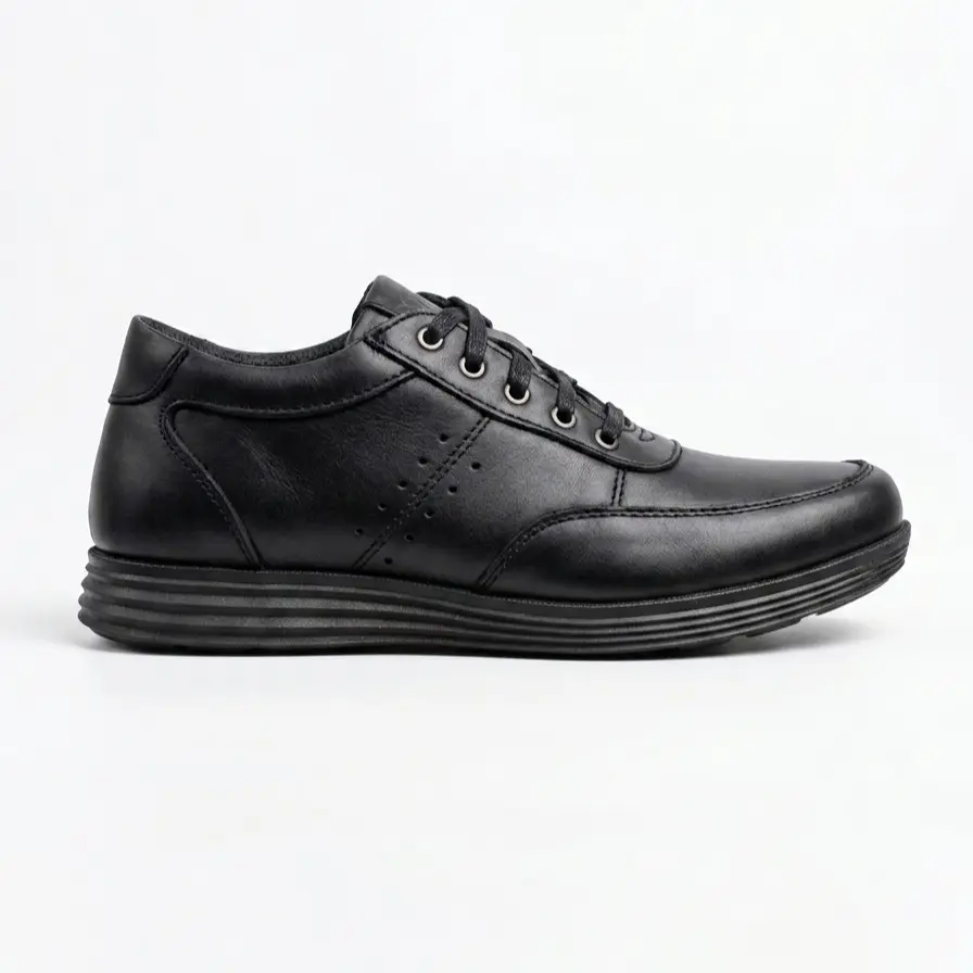 Sepatu Kulit Sapi Asli Orlando Hitam