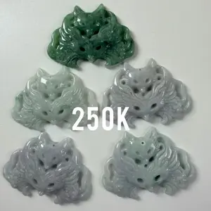 Liontin topeng fox burma jade type A