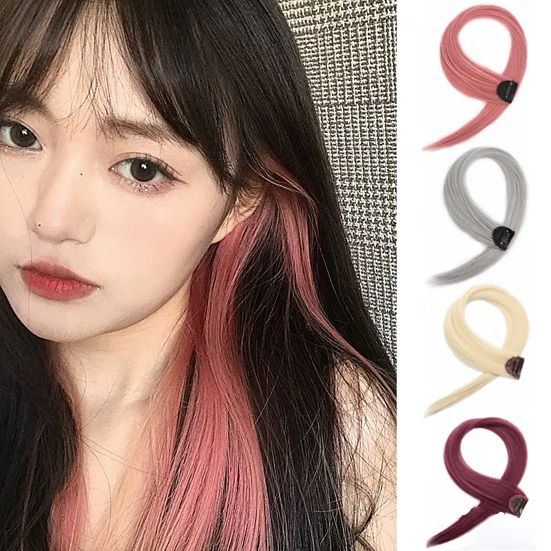 Unimese Wig Jepit Rambut Palsu Lurus Untuk Harian / Pesta