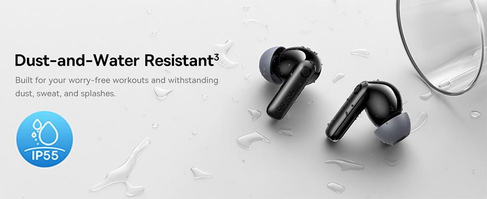 Baseus BP1 Pro TWS Adaptive ANC Hi-Res LDAC -50dB 6 Mic ENC with IP55 & 55H Earbud Earphone Bluetooth 6.0