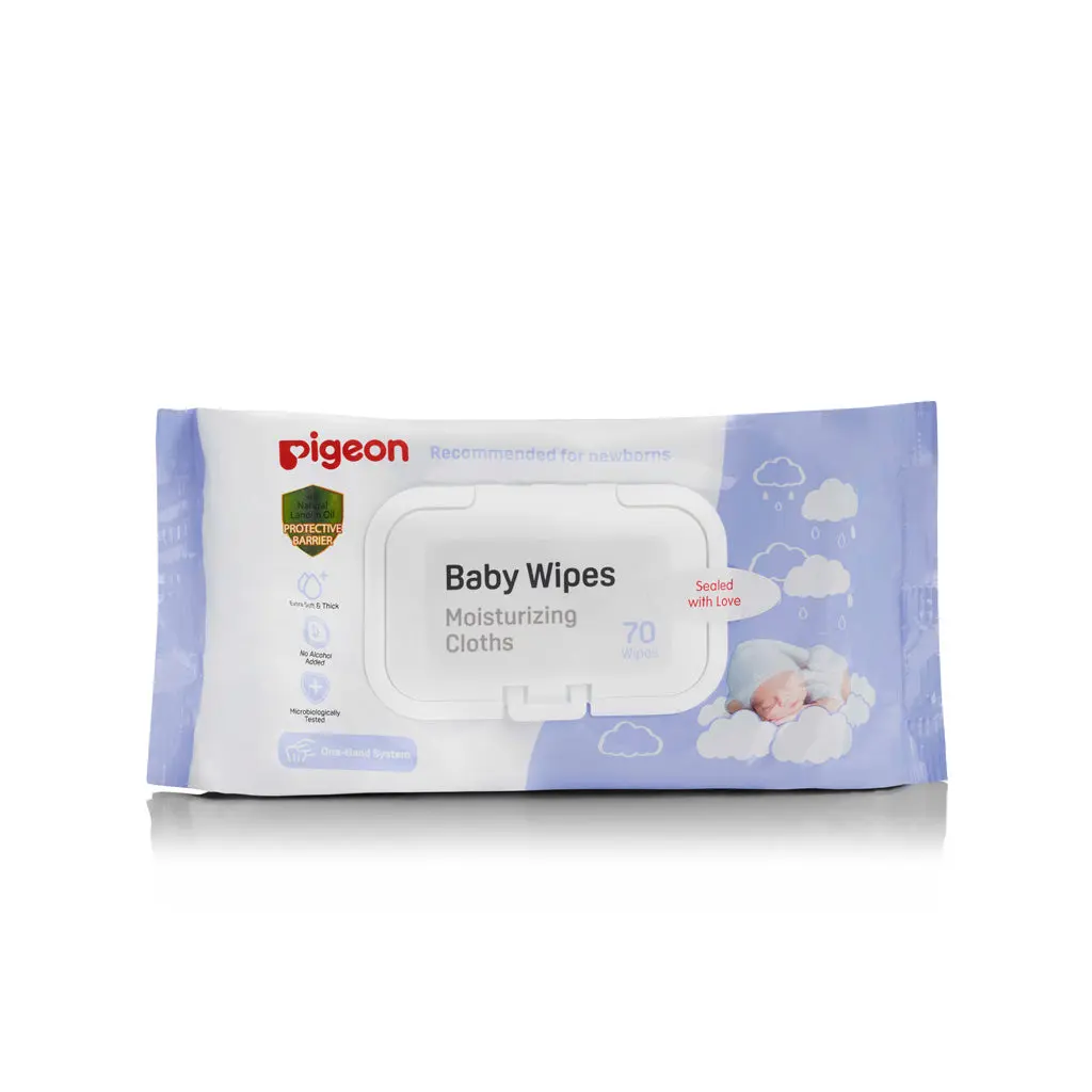 Pigeon Baby Wipes Moisturizing Cloths 70s
