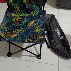 Speeds Kursi Lipat Outdoor Kursi Lipat Camping Portable Kuat Serbaguna Bahan Oxford Polyester Furnitur Berkemah Camping Furniture Indonesia 031-14 Hitam