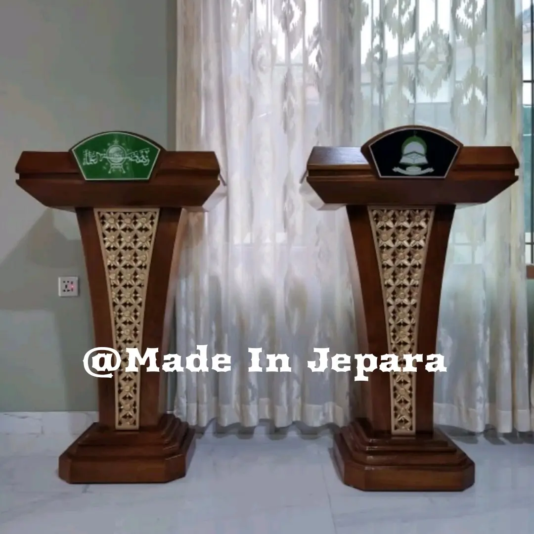 Podium Pidato Minimalis PC Nu Kediri Kayu Jati Murah Furniture