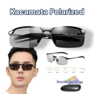 KACAMATA POLARIZED PHOTOCROMIC ANTI RADIASI UV400 SIANG MALAM PRIA WANITA