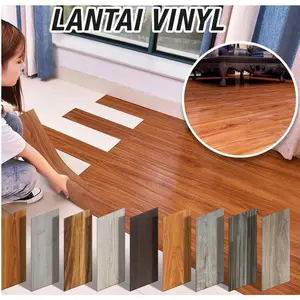 Lantai Vinyl Stiker Ukuran Tebal 1-2MM Tinggal Pasang Vinil Stiker Vinyl