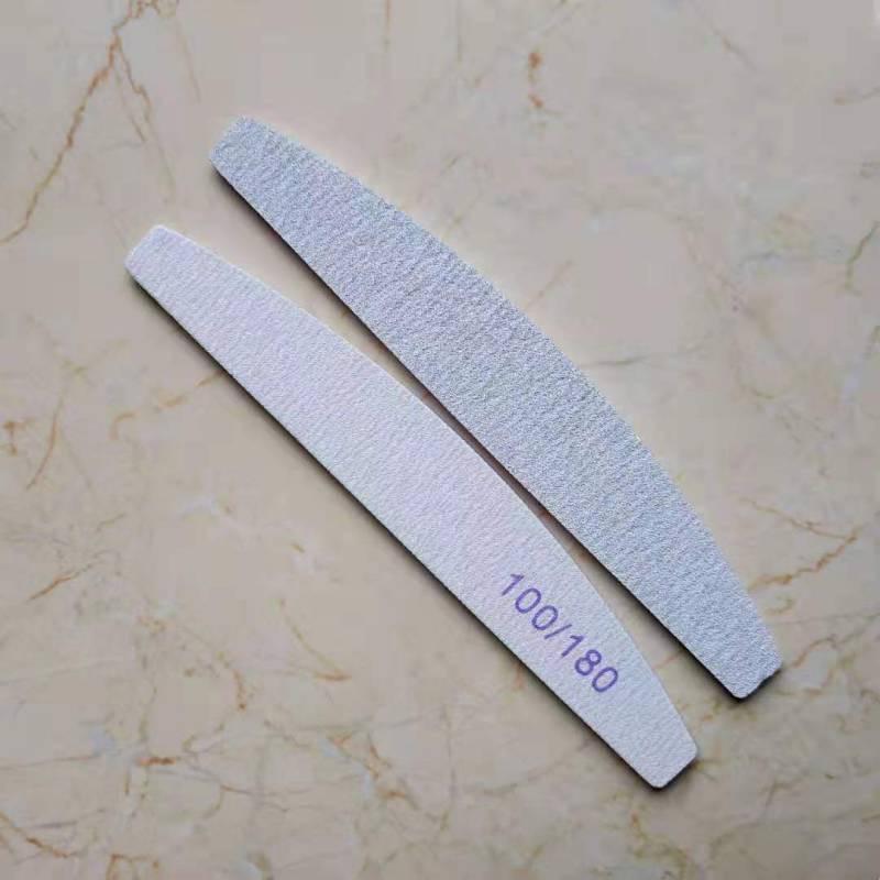 NOELIE_NAIL 1PCS NAIL FILE HALF MOON 100/180 PENGASAH KUKU KIKIR KUKU AMPLAS KUKU 2 SISI 4