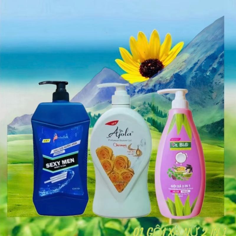 (Combo 3Chai ) 1Chai Dầu Gội , Xã Sữa Dừa 680ml + 1Chai Dầu Gội Men 1200ml + 1Chai Sữa Tắm Nước Hoa 1200ml