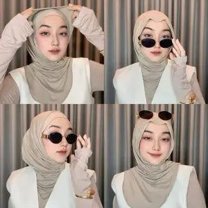 HIJAB INSTAN SIZE M BERGO HUMA BAHAN JERSEY PREMIUM COOLTECH MELEYOT PASHMINA INSTAN TOP BISA EMPAT MODEL Kerudung Wanita Muslim Nyaman