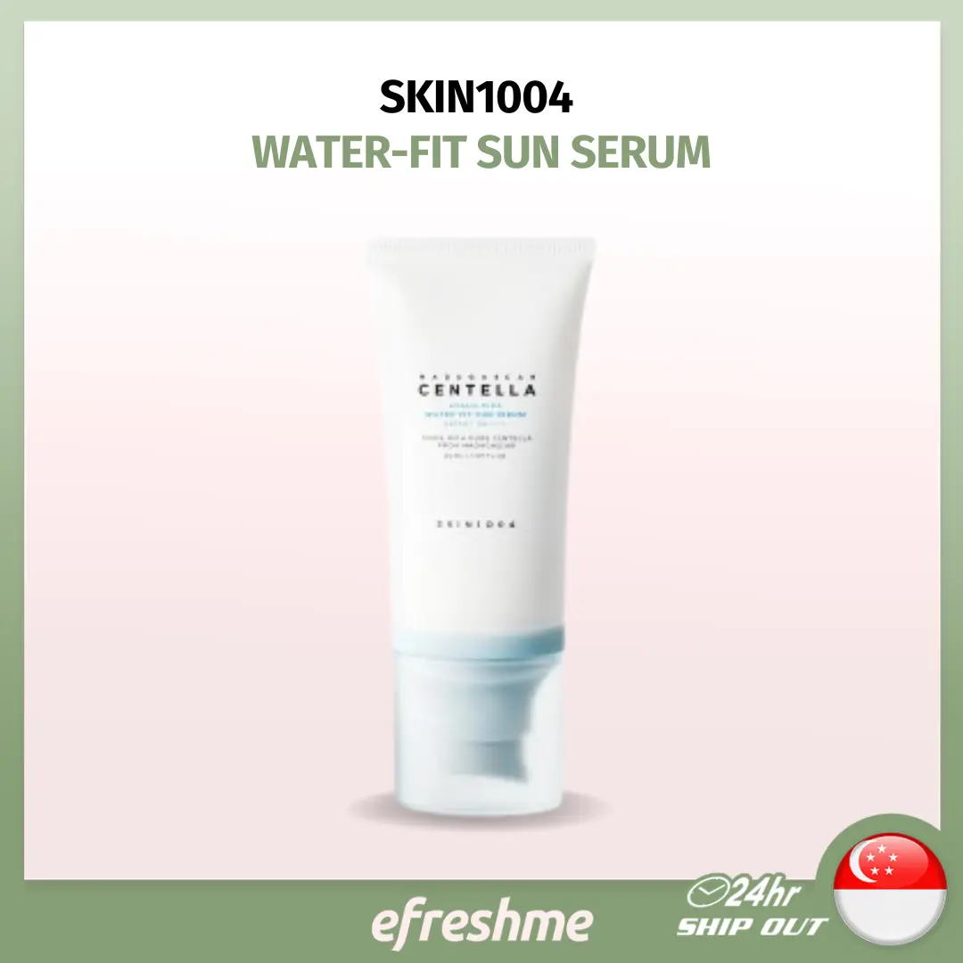 Skin1004 Hyalu-Cica Water-Fit Sun Serum 50ml - Moisturizing, Soothing, UV Protection, SPF50+ PA++++, Lightweight Sunscreen, Non-Sticky, Serum-Like Texture