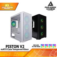 Gambar CASING PARADOX GAMING PISTON V2 - Mid Tower mATX Case Tempered Glass (Free 4x ARGB Fan) dari Techno Computer Bali Kota Denpasar 1 Tokopedia