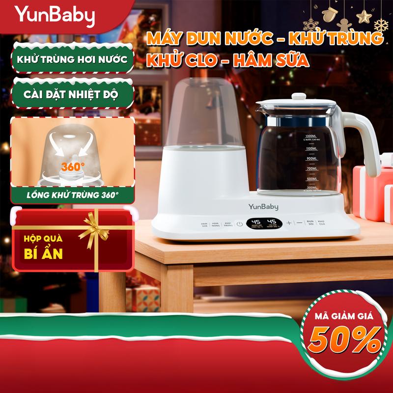 【LIVE Máy hâm sữa Yunbaby x5 tác dụng 3 trong 1 tiệt trùng hâm sữa pha sữa đa năng Cho Bé Phía trái: Hâm sữa Tiệt trùng Hấp thức ăn Phía phải: Điều chỉnh nhiệt độ Đun sôi nước Khử Clo