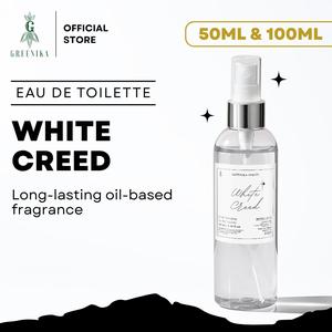 Greenika Spritz White Creed Long Lasting Unisex Perfume, Oil Based Eau de Toilette with White Florals, Powder & Musk, Perfume for Women & Men, Soft & Elegant Scent