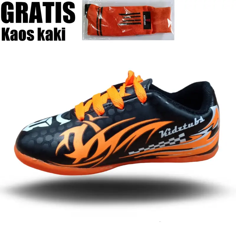 Sepatu Futsal Junior Sepatu Futsal Anak Laki Laki Usia 6-10 Tahun PAUD TK SD SMP Gratis Kaos Kaki 1 2 3 4 5 6 7 8 9 0 Tahun-KIDZTUBS1653080424 Pria 3