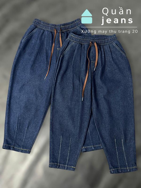 Baggy Nấm- Dài 84cm Quần Jeans Nữ Chất Liệu Jeans Demin Dày Mềm Phù Hợp Cho Kích Cỡ Từ 1m40 Đến 1m58