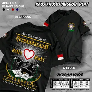 Kaos PSHT Lawasan Lembut 24s Katun Combed Terkait - Ukuran M-XXL - Atasan, Custom, Panjang, Polos, Motif, Nyaman Tshirt Distro Keren