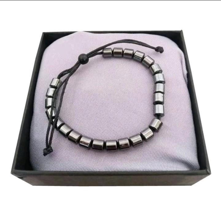 Gelang Tasbih Blustin Batu Cowok Model Tabung 33 Butir/Gelang Batu 6mm Bracelets Silver 2